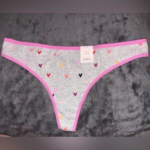 Auden Gray Thong with Pink Trim
